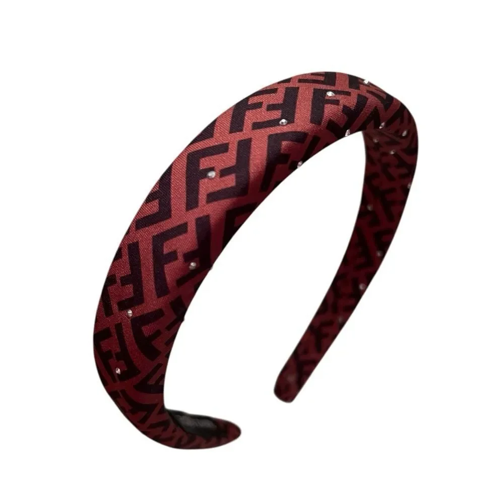 💎2/$30💎 Upcycled Designer Inspired Brown And Black FF Patterned Headband